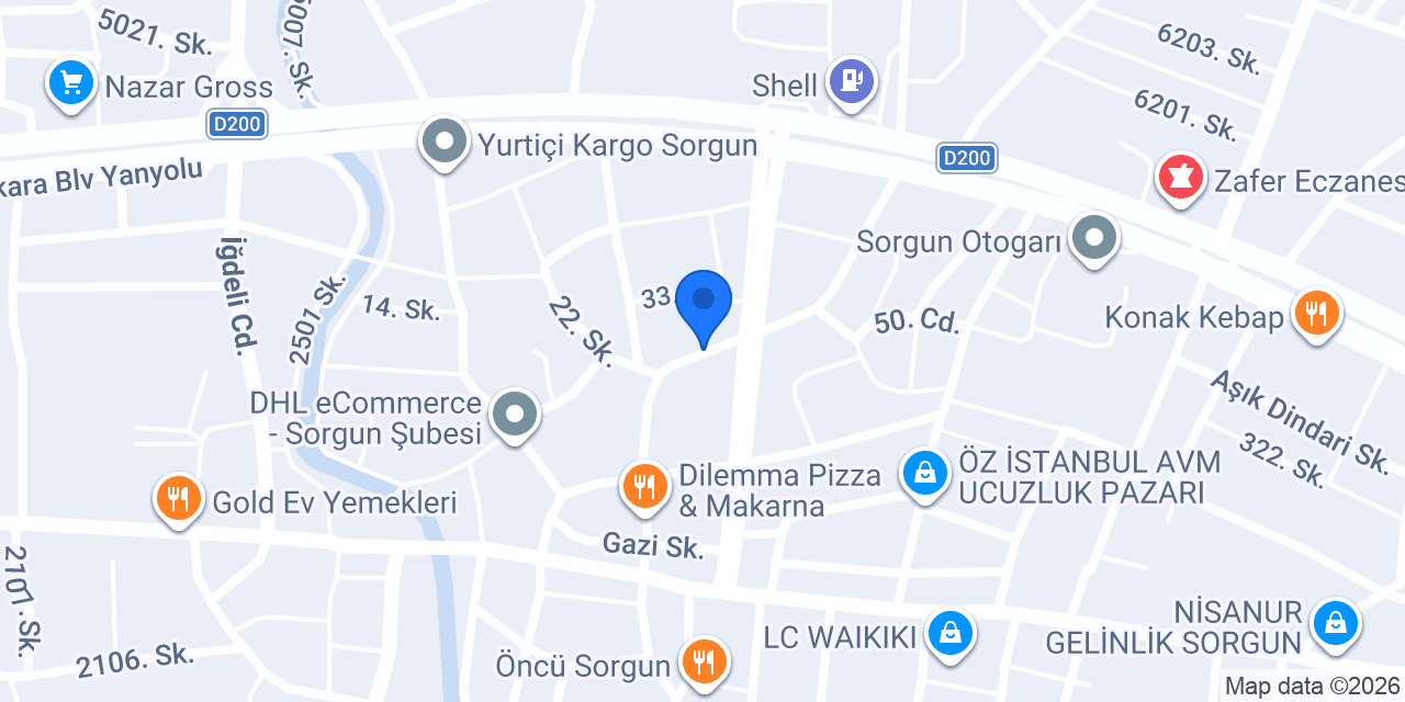 Sorgun 1.Noteri konumu