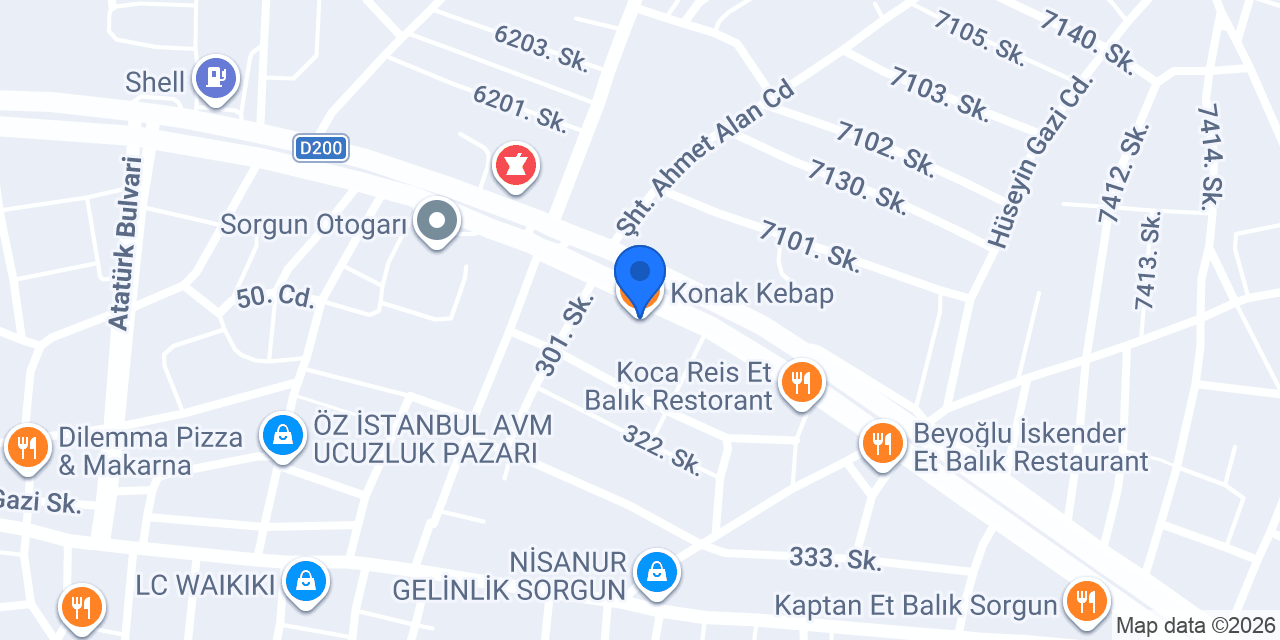 Konak Kebap konumu