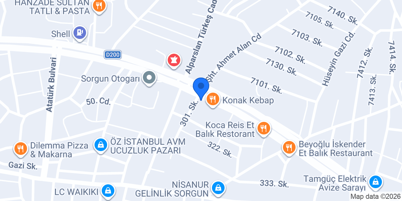 Şahin Ticaret konumu