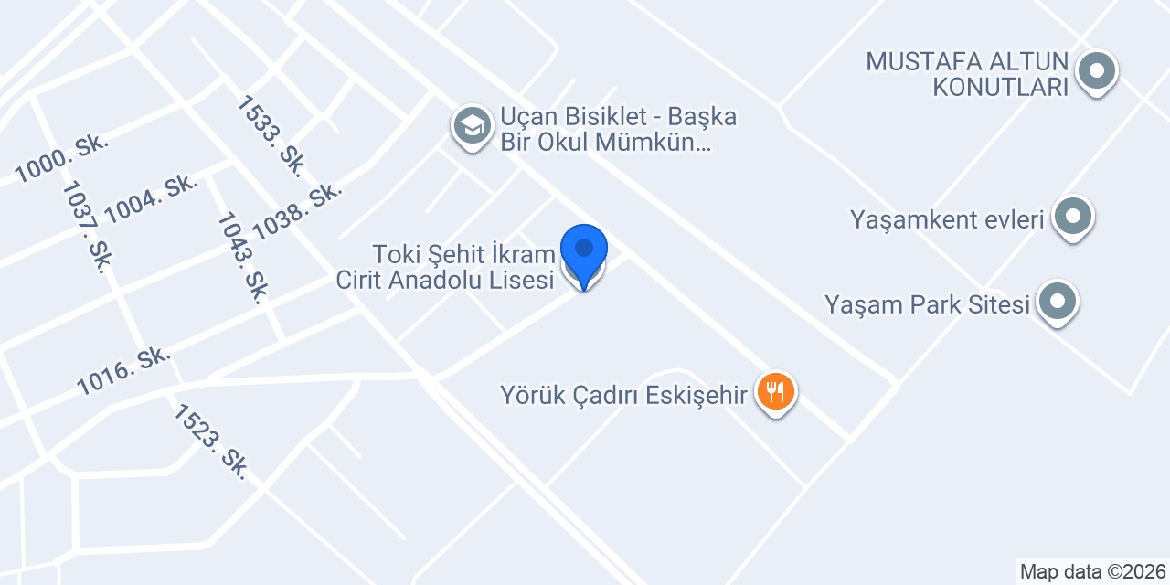 Toki Şehit İkram Cirit Anadolu Lisesi konumu