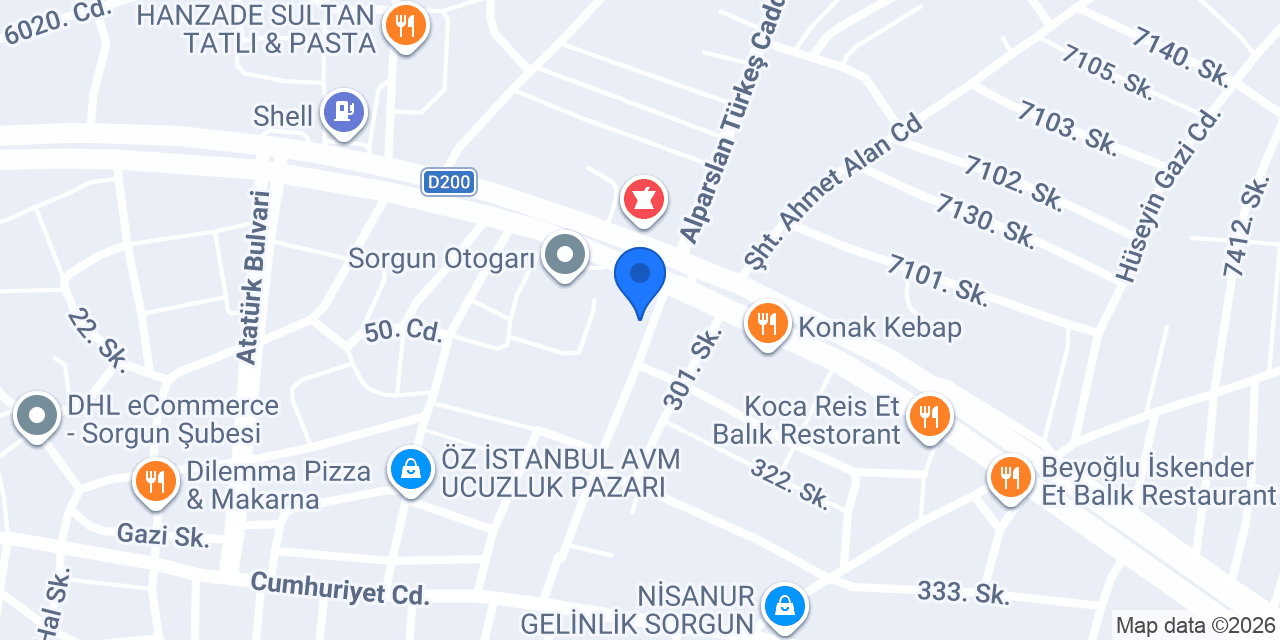 Meriç Veteriner Klinigi konumu