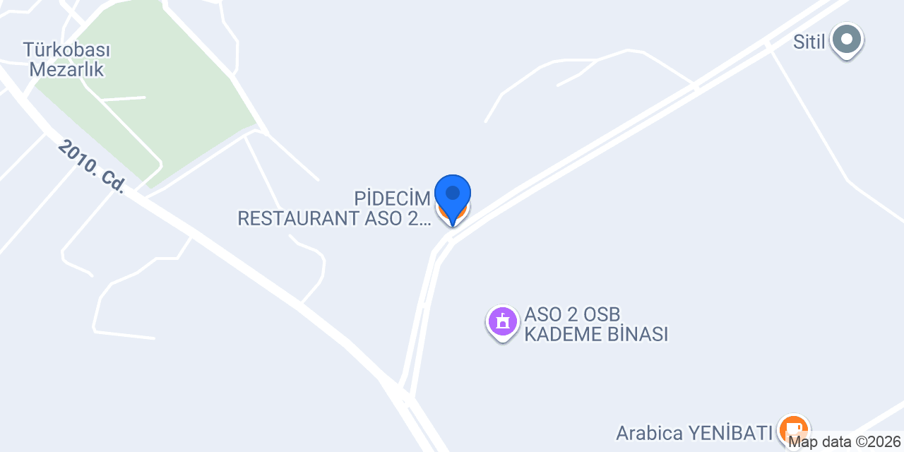 PİDECİM RESTAURANT ASO 2.OSB konumu
