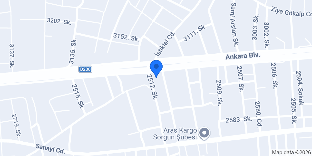 Sorgun Konfor Mobilya konumu