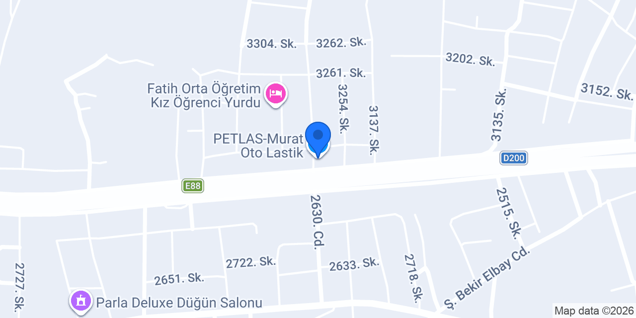 PETLAS-Murat Oto Lastik konumu