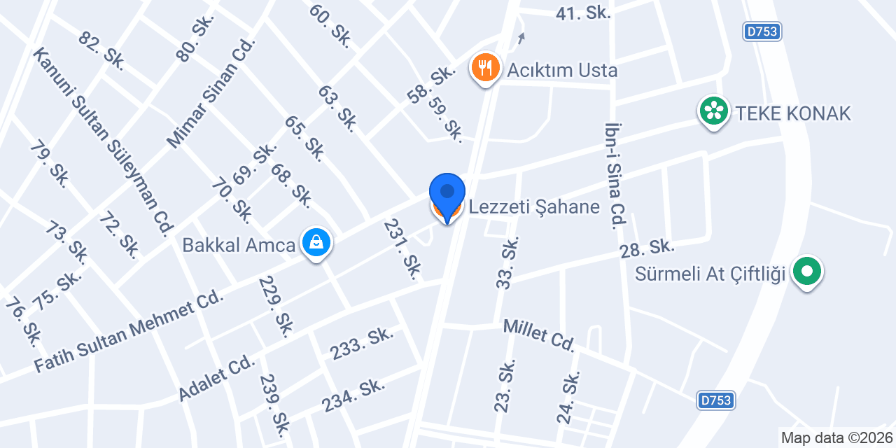 Lezzeti Şahane konumu