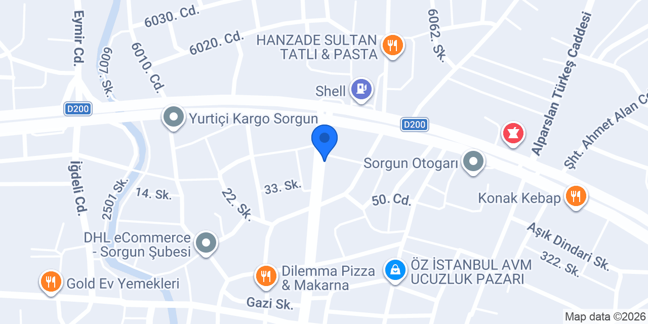 Zülüş Organizasyon konumu