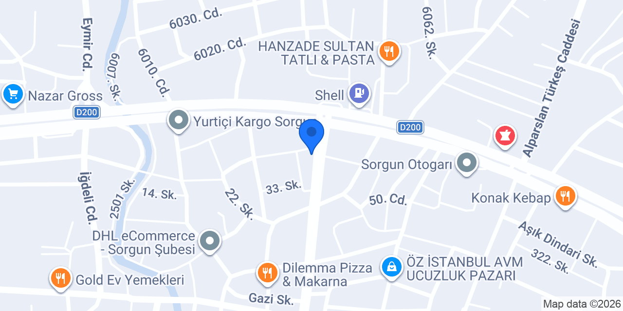 Sılam Ofset konumu