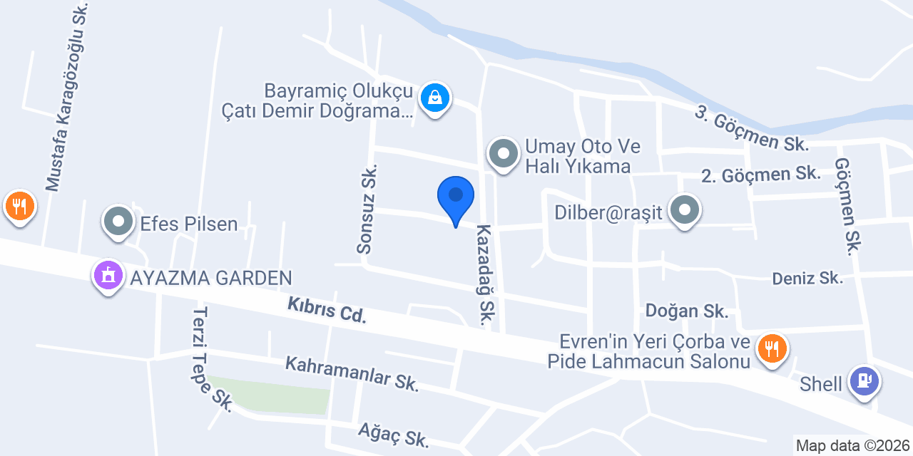 UEDAŞ Bayramiç İşletmesi konumu