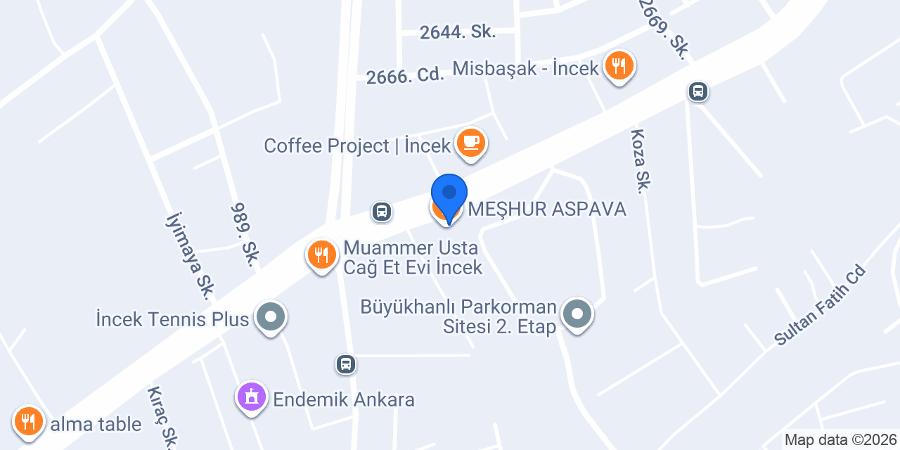İncek Active Kuaför konumu