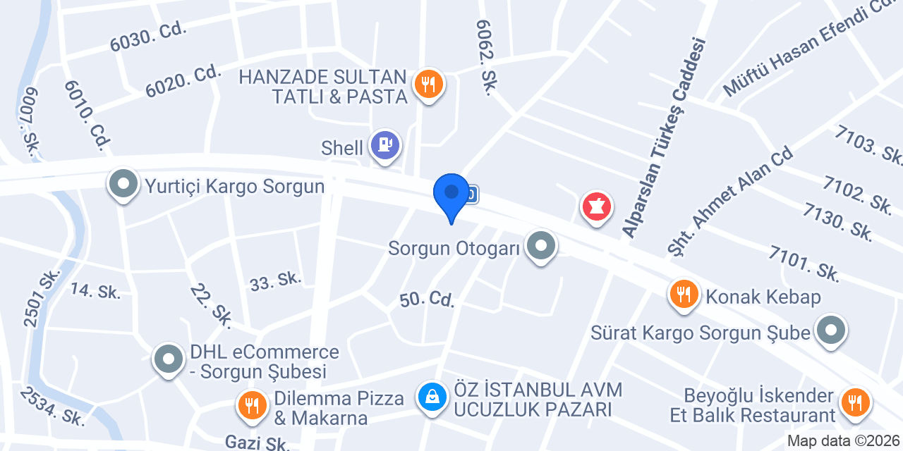 ​ SORGUN MİRAÇ CAM BALKON konumu