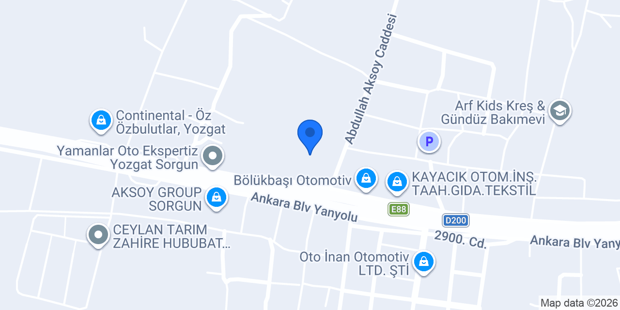 Neşeli Otomotiv A.Ş Yozgat konumu