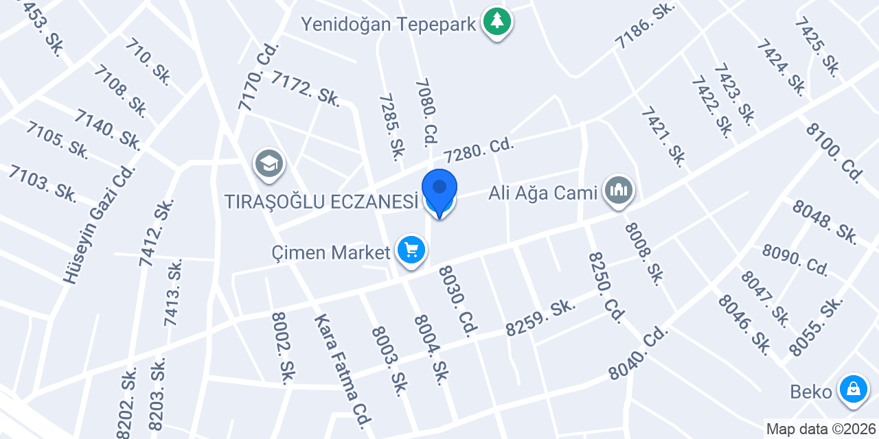 TIRAŞOĞLU ECZANESİ konumu