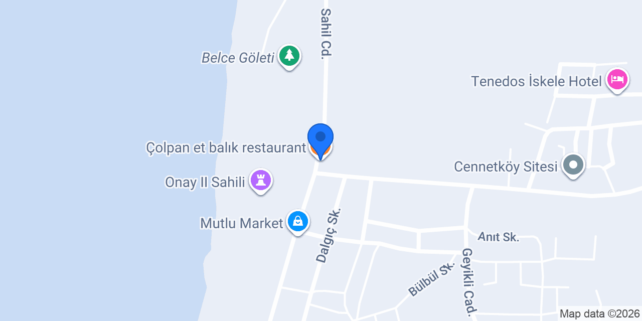 Çolpan et balık restaurant konumu