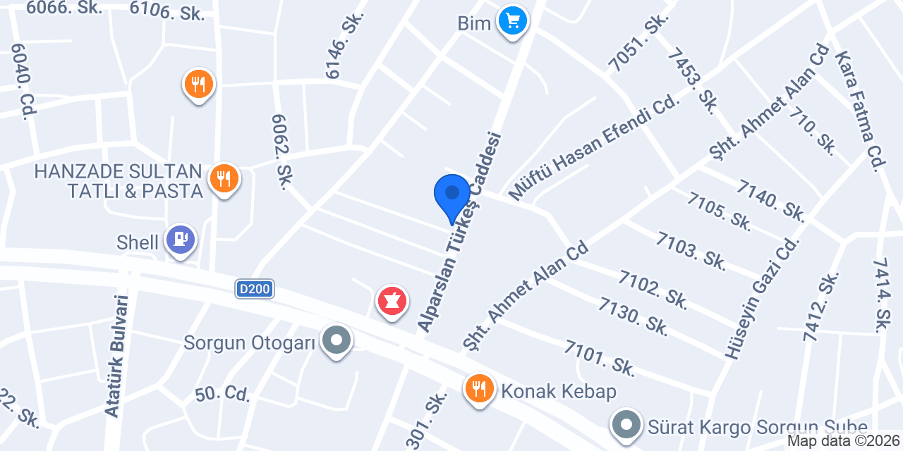 Öksüzogulları tasisat konumu