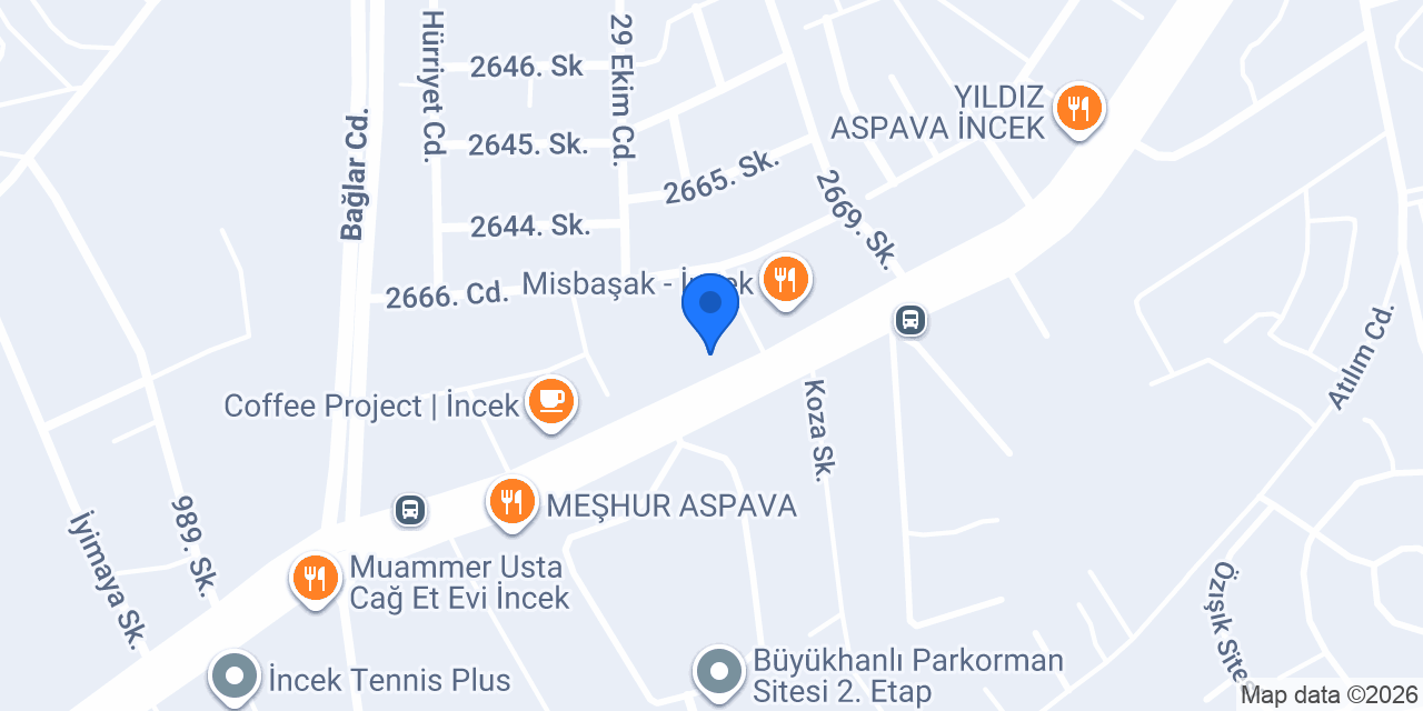 COFFEE KANGOO İNCEK VİLLA konumu