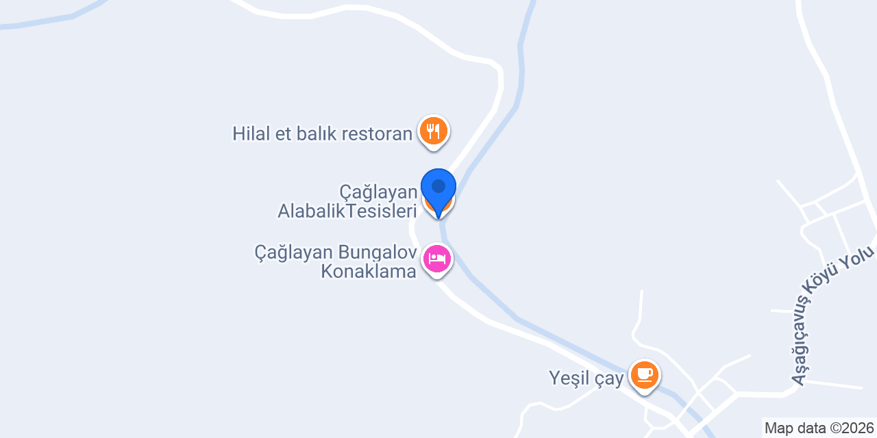 Çağlayan AlabalikTesisleri konumu
