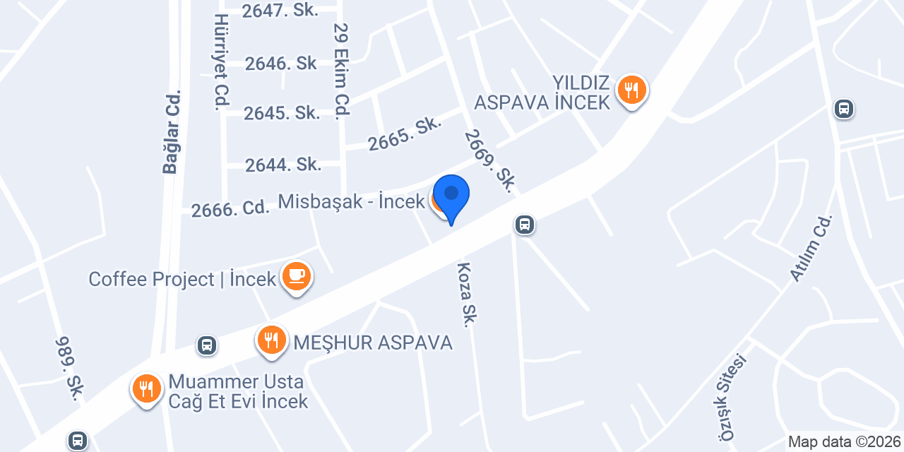 Kaymaklava İncek Şubesi konumu