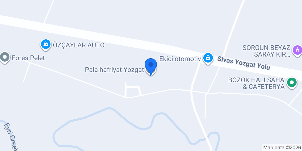 Pala hafriyat Yozgat konumu