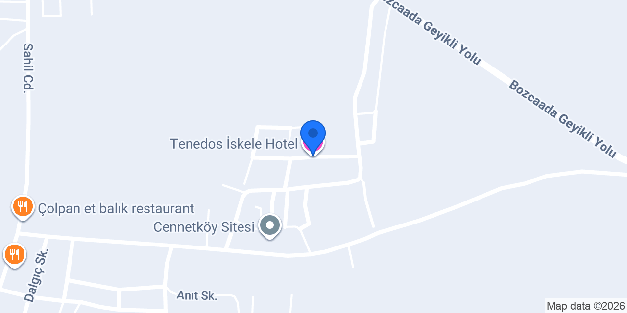 Tenedos İskele Hotel konumu