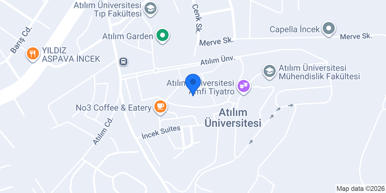 Atılım Üniversitesi Kadriye Zaim Kütüphanesi konumu