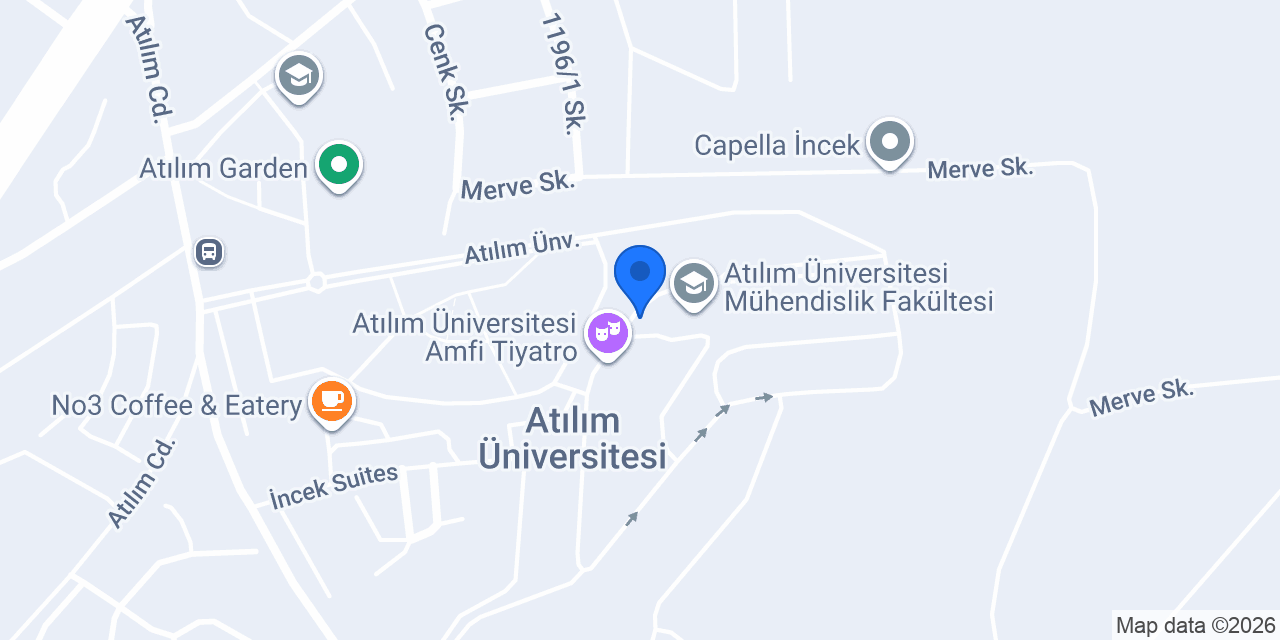 Burgerdinho Atılım Üniversitesi konumu