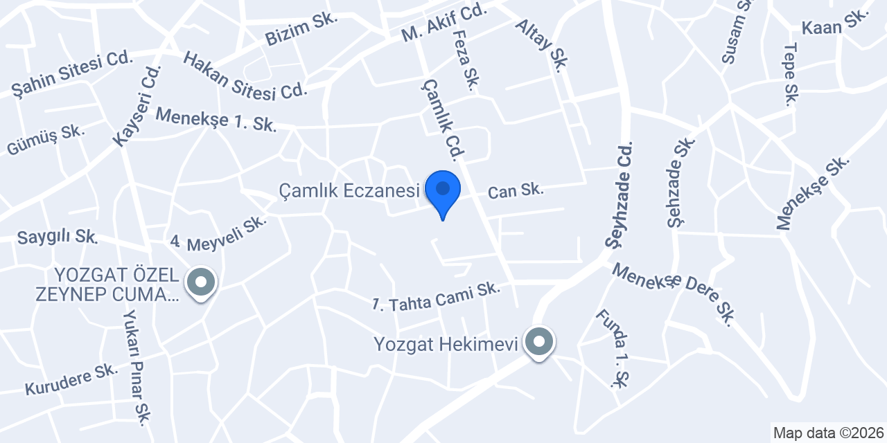 Çamlık Eczanesi konumu