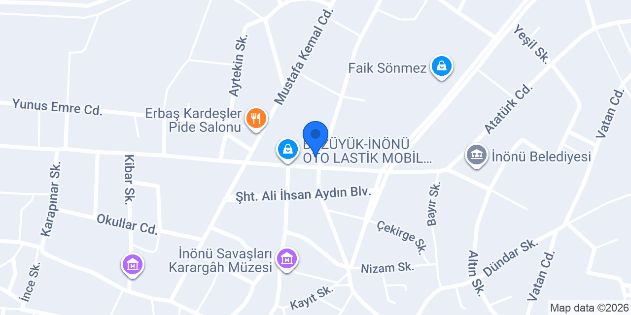İnönü Noterliği konumu