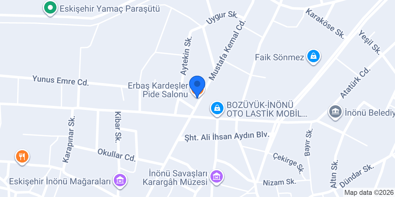 Erbaş Kardeşler Pide Salonu konumu