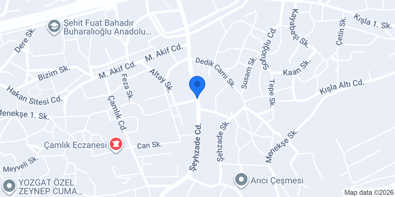 YOZGAT BOZOK ORTOPEDİ konumu
