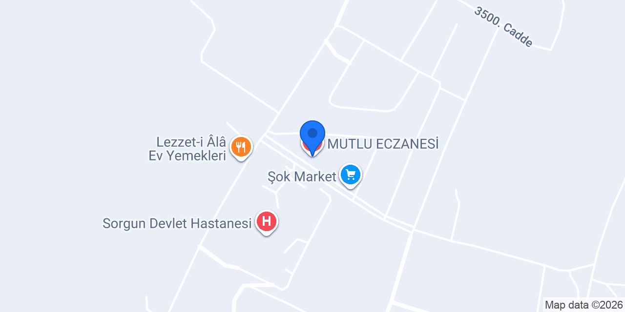 MUTLU ECZANESİ konumu