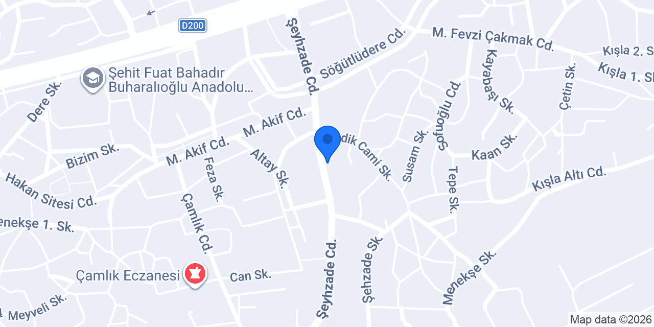 Hacıbaba Pastanesi konumu