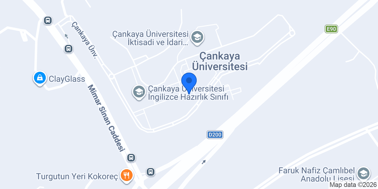 Çankaya Üniversitesi Kütüphanesi konumu