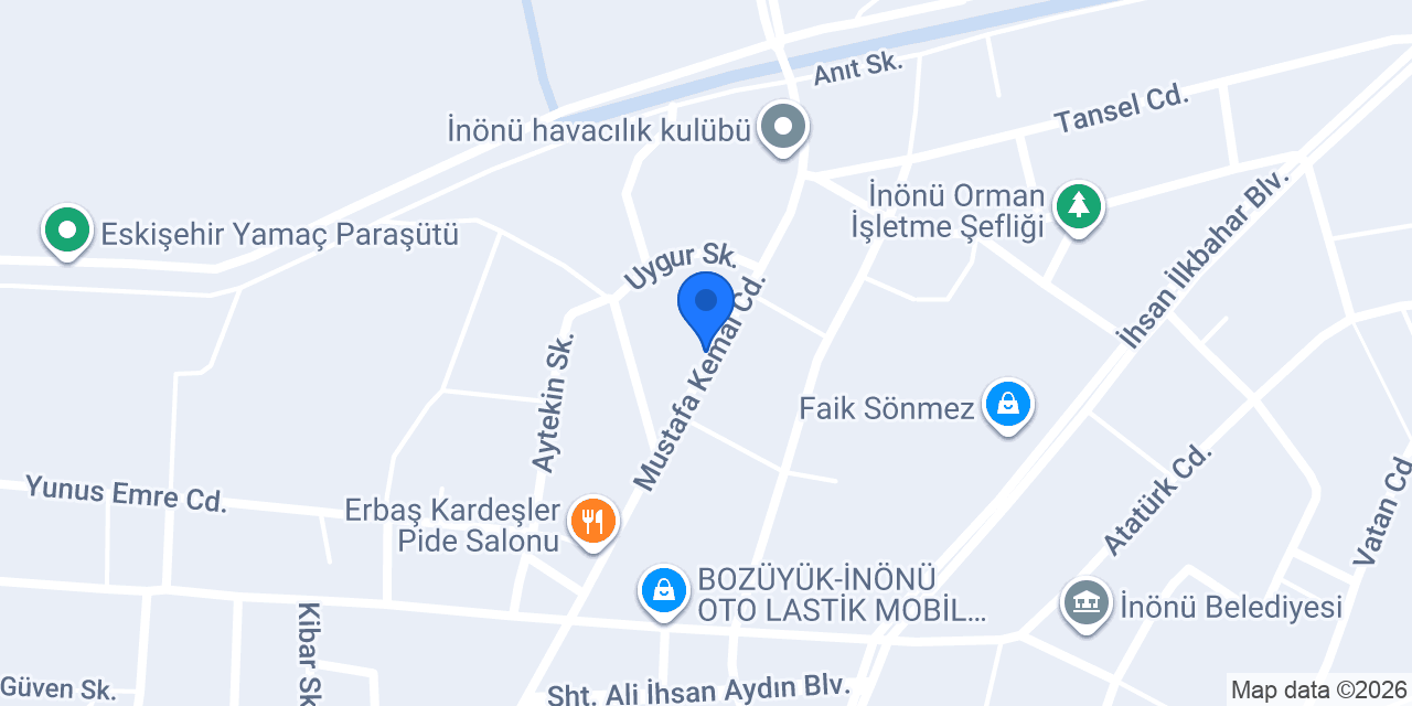 İnönü Veteriner Kliniği konumu