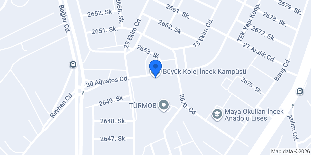 Büyük Kolej İncek Kampüsü konumu