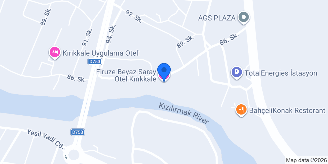 Firuze Beyaz Saray Otel Kırıkkale konumu