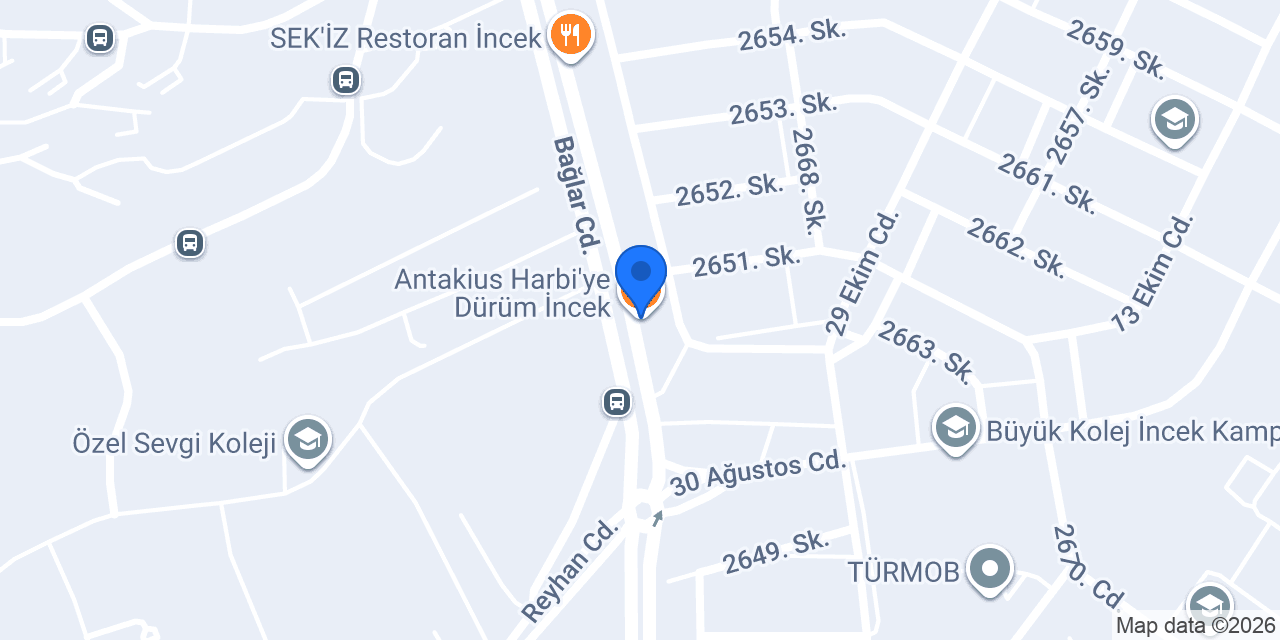 31 Antakya Dürüm İncek konumu
