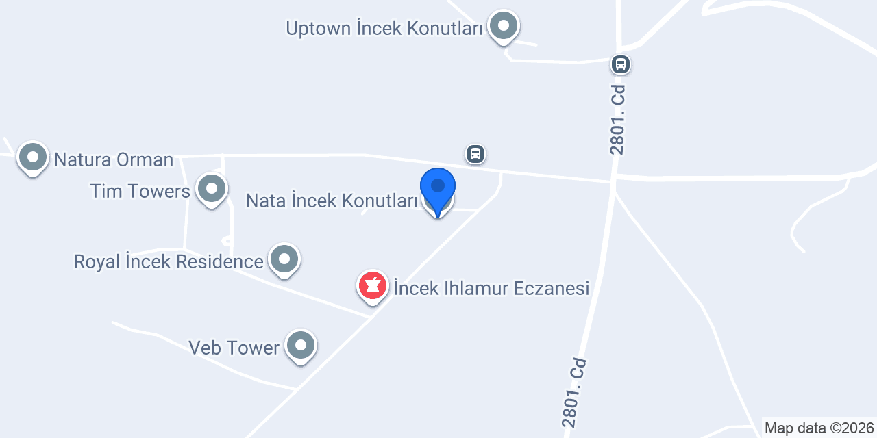 Nata İncek Konutları konumu