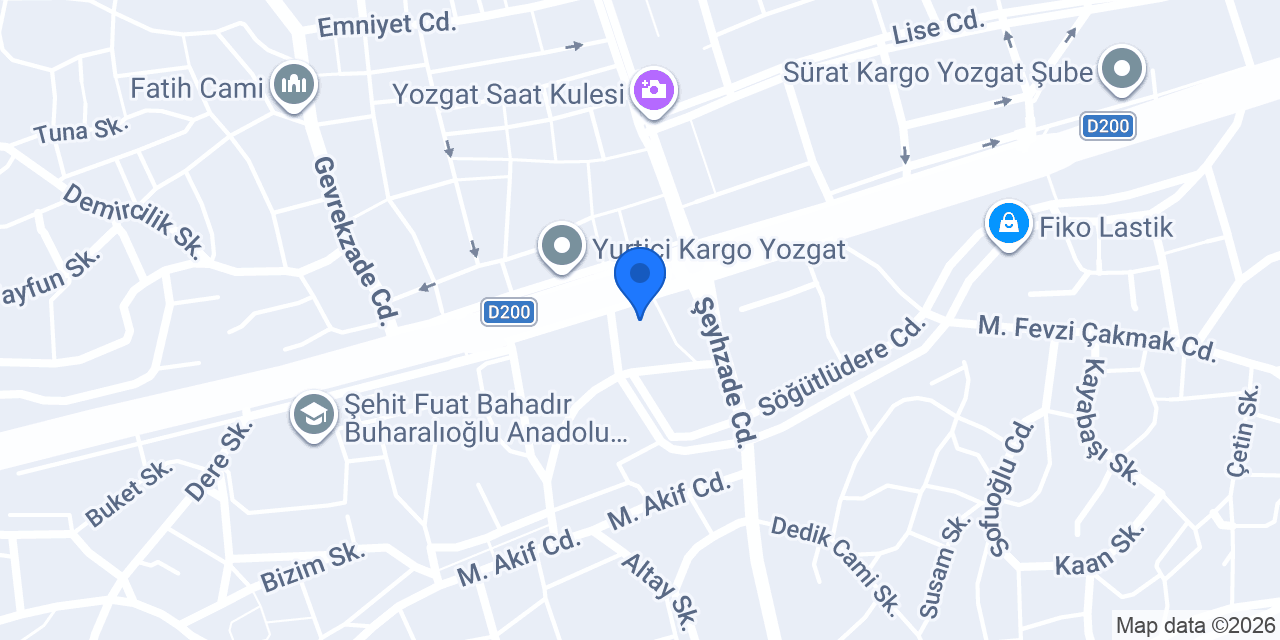 Eminevim Yozgat Şube konumu