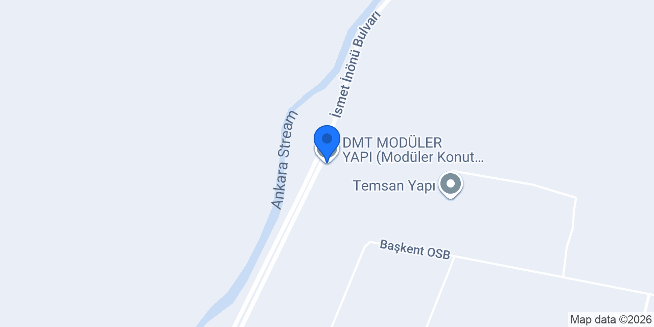 DMT MODÜLER YAPI (Modüler Konut, Ofis, Otel, Hastane ve Kampları) konumu