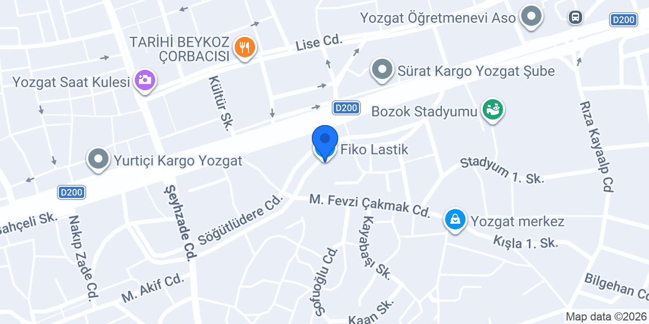 Fiko Lastik konumu