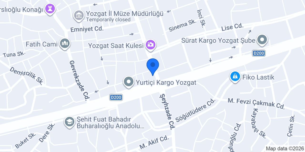 Ziraat Katılım Yozgat Şubesi konumu