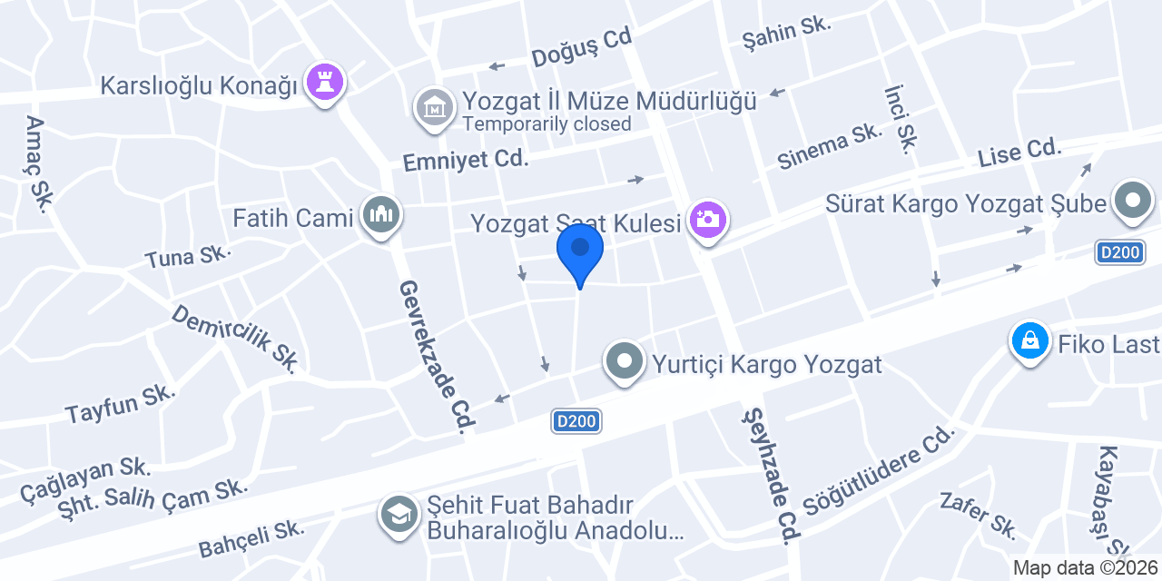 Enes Su Tesisat konumu