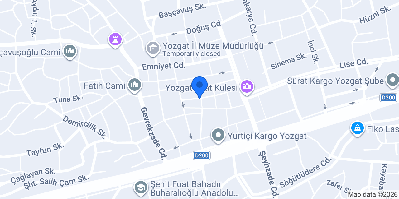 YOZGAT SU ARITMA konumu