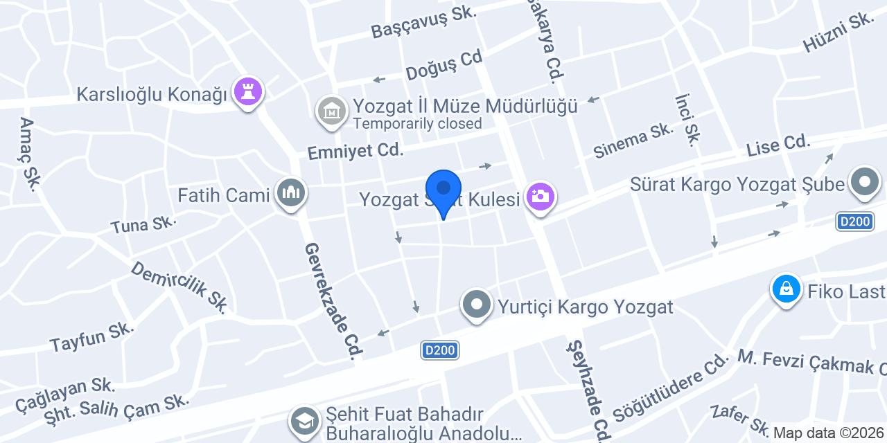 Bozok Elektrik konumu