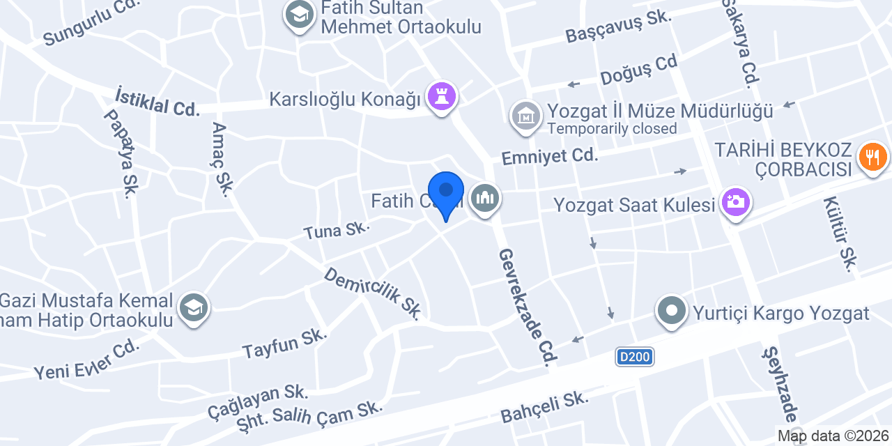 Başer Reklam konumu