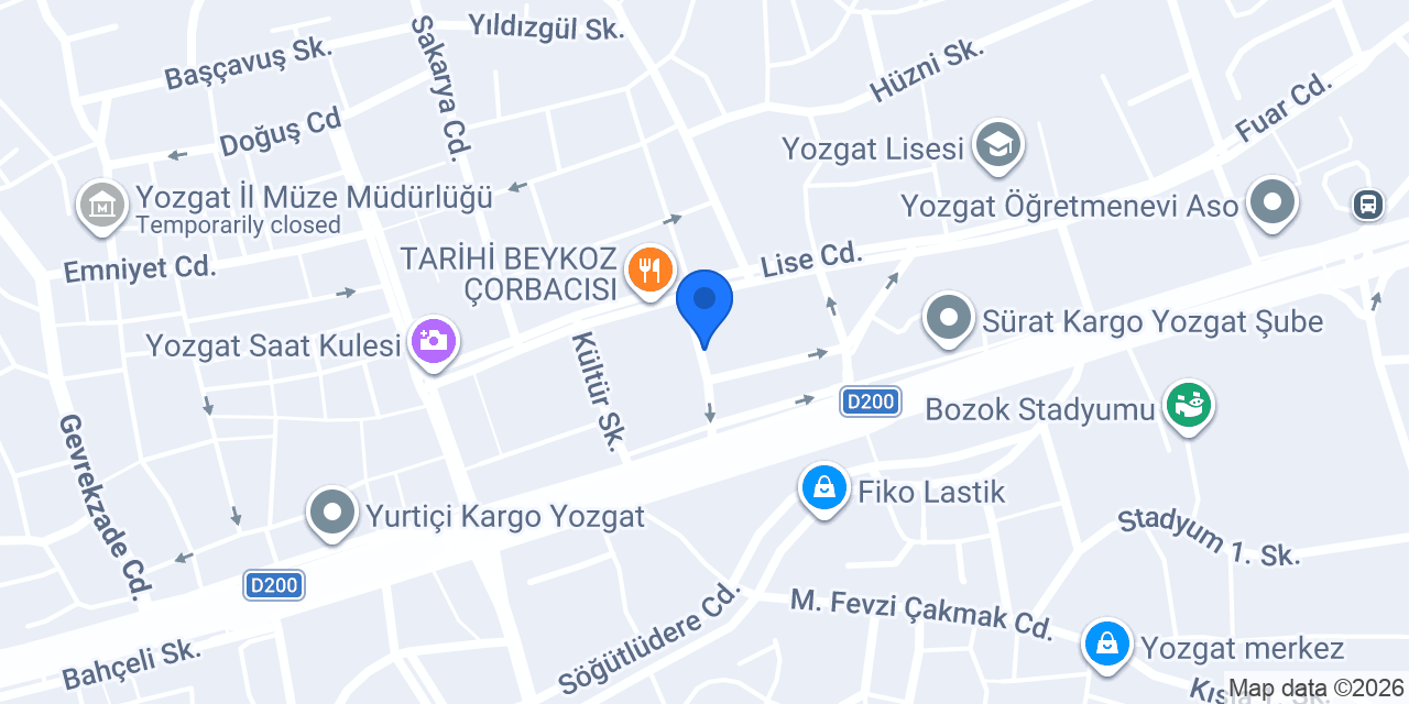 Yozgat Ev Yemekleri konumu