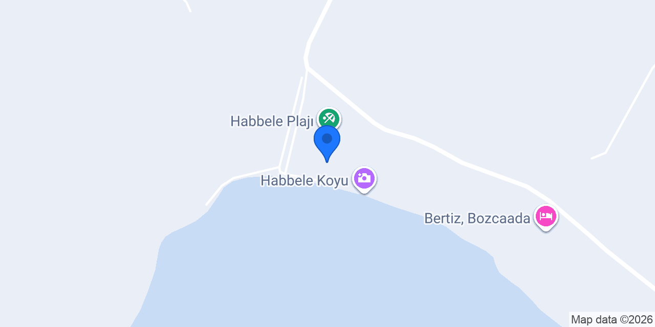 Habbele Beach Bozcaada konumu