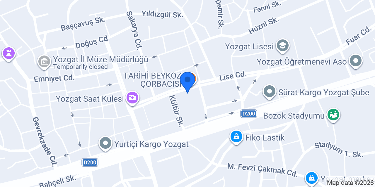 Çile Kitabevi konumu