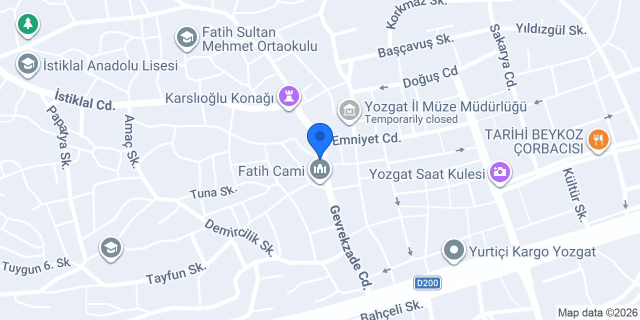 Gözde Taksi konumu
