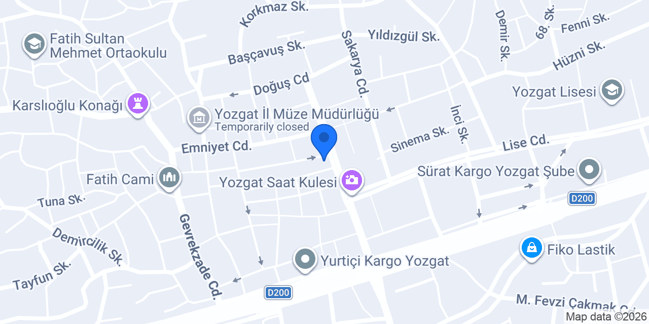 Garanti BBVA Yozgat Şubesi konumu